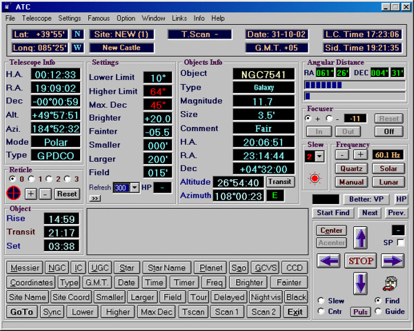 Passend Tot ziens stoel ATC Telescope Control Software - Software (Operating Systems) - Articles -  Articles - Cloudy Nights