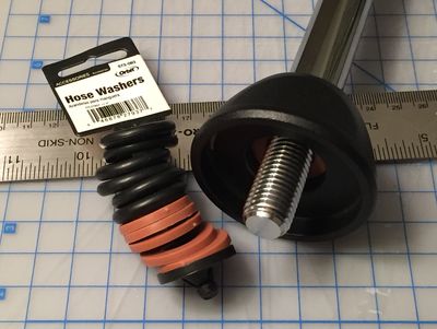 Celestron Advanced VX: Counterweight bar reassembled with locknut and hose washer