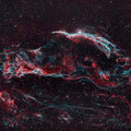 Western Veil Nebula in HOO
