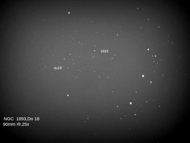 Dolidze 18 and ngc 1893 w/90mm rfr