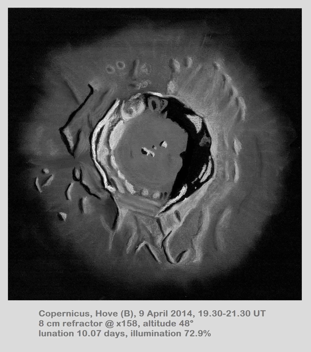 Lunar 005: Copernicus (archetypal large complex crater)