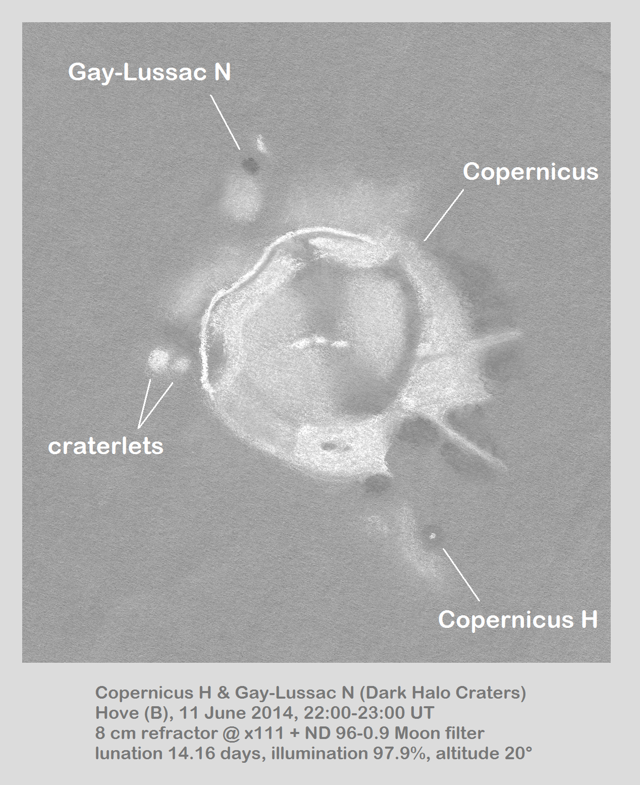 Lunar 074: Copernicus H (dark-halo impact crater)