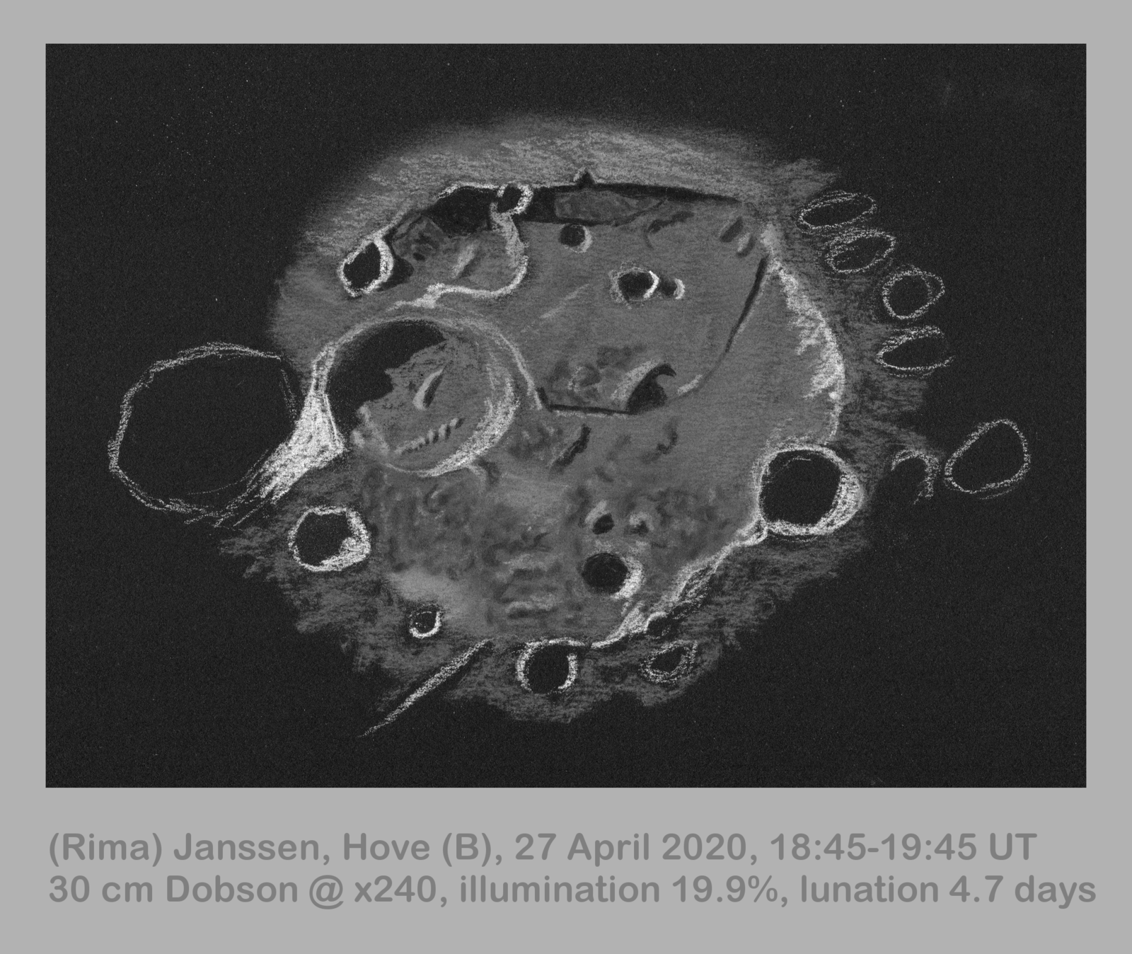 Lunar 040: Rimae Janssen (rare example of a highland rille)