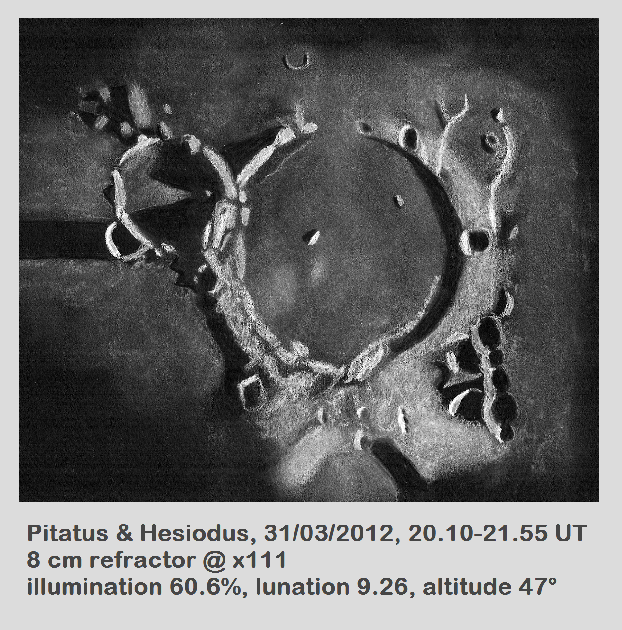 Lunar 084: Pitatus (crater with concentric rilles)