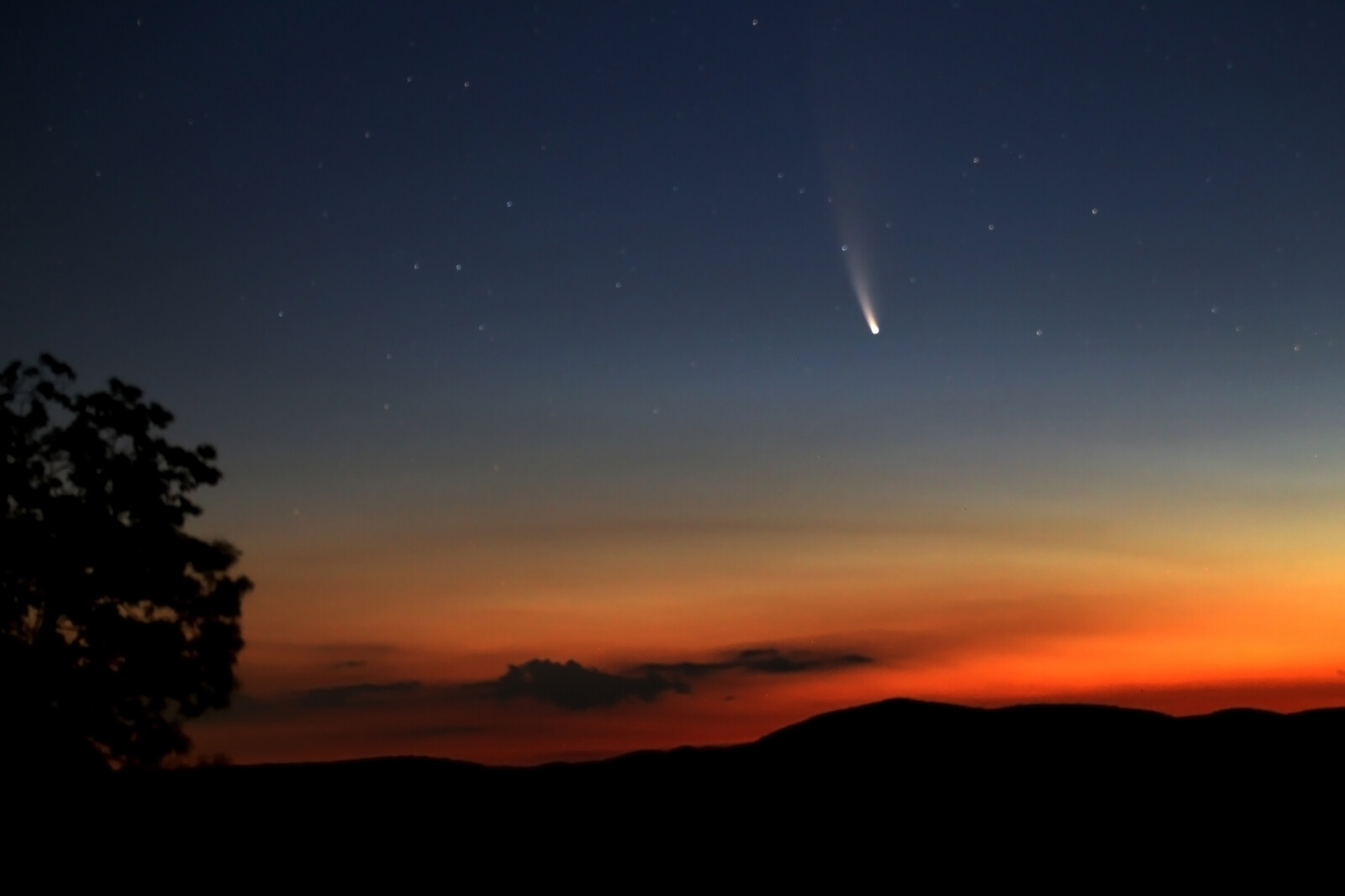 Comet NEOWISE over Skyline Drive - edited - The Beginning - Photo ...