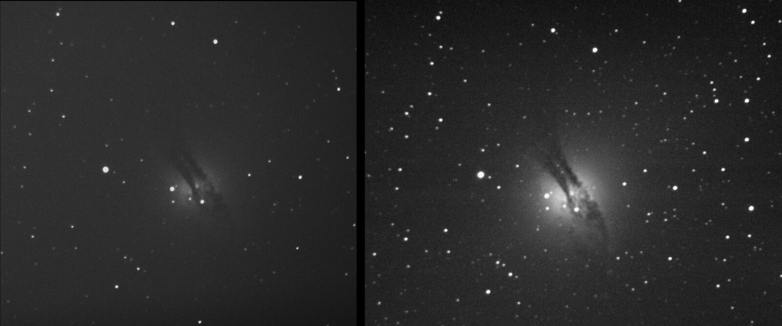 NGC 5128 City Light Halo Influence