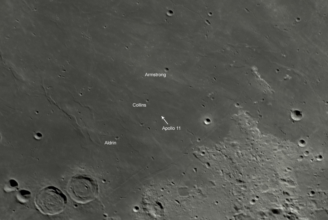 3. Moon with Apollo 11 landing site, 2020-06-28