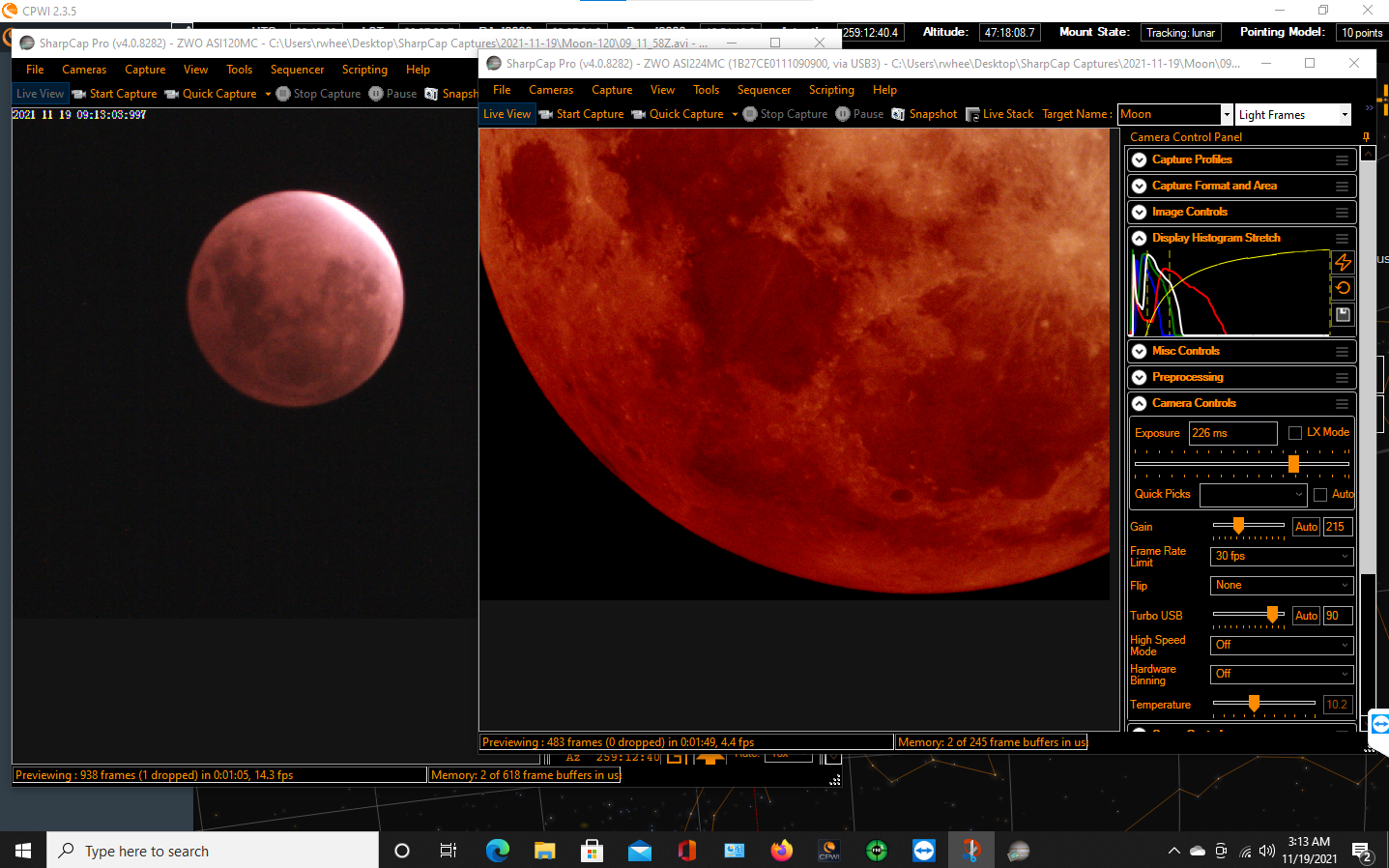 Partial Lunar Eclipse Screenshot 2021 11 19 031324
