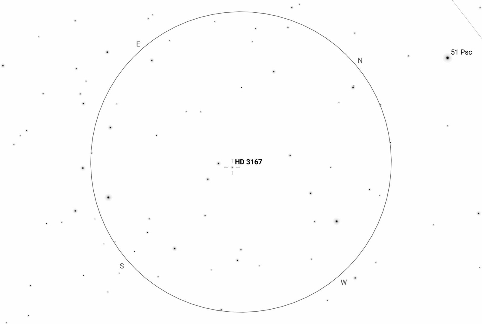 HD 3167 Detailed Finder 3.3 FOV ring