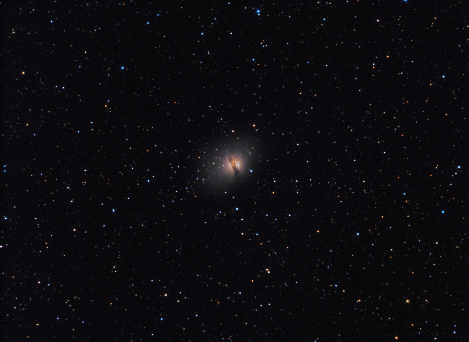 NGC 5128 ASTAP stack RGB Aligned DSS Layers ST8 2D 1600