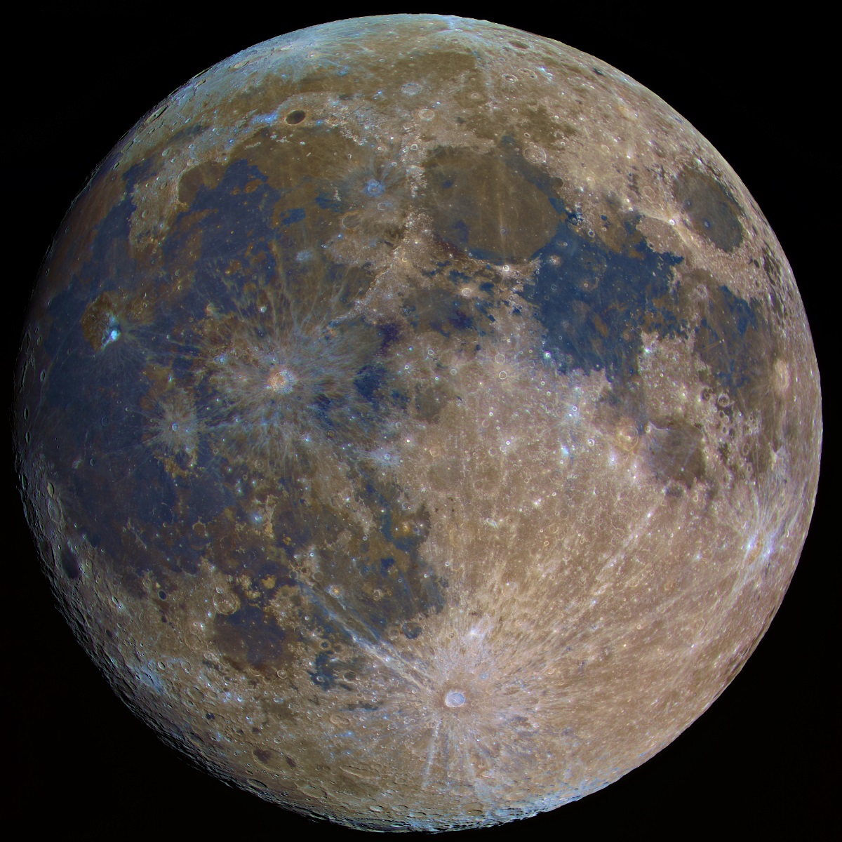 A high contrast mineral Moon.