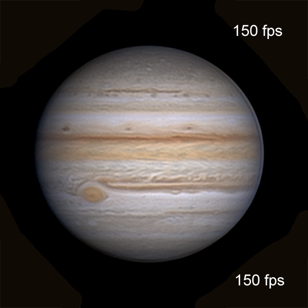 Jupiter frame rate comparison, 7 Oct 2021
