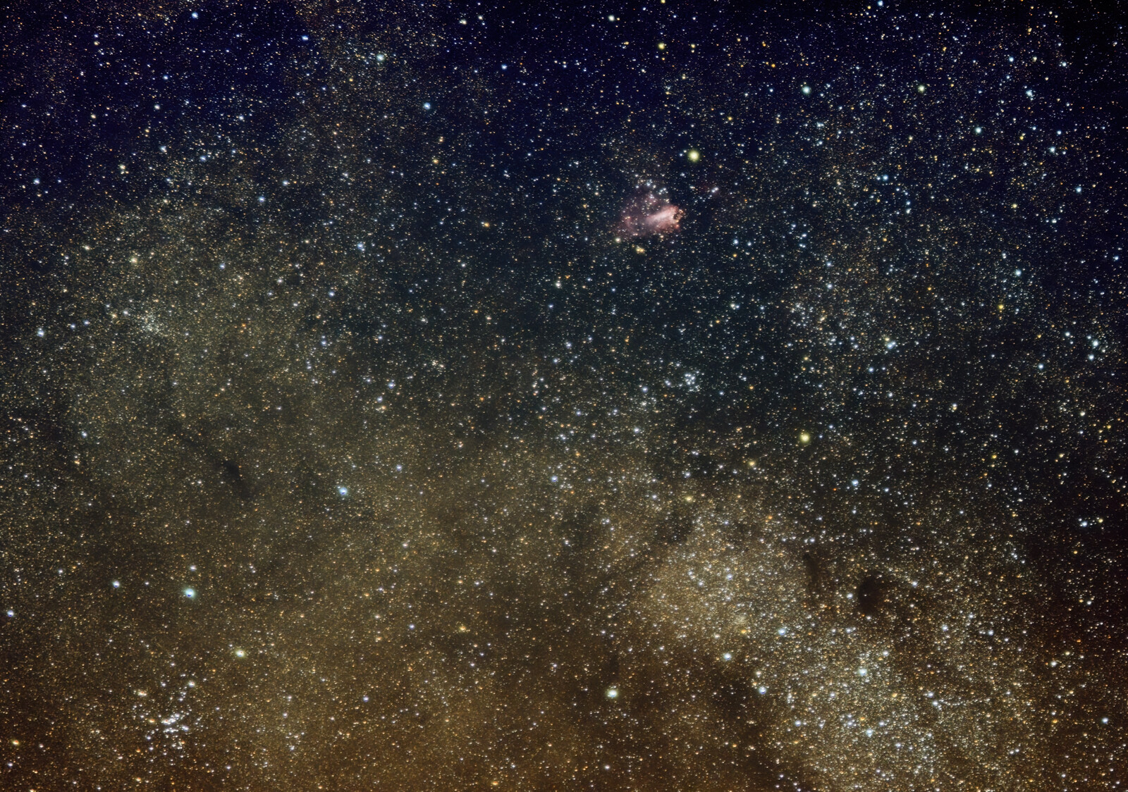 Swan Nebula + Milky Way shot Pentax Astrotracer