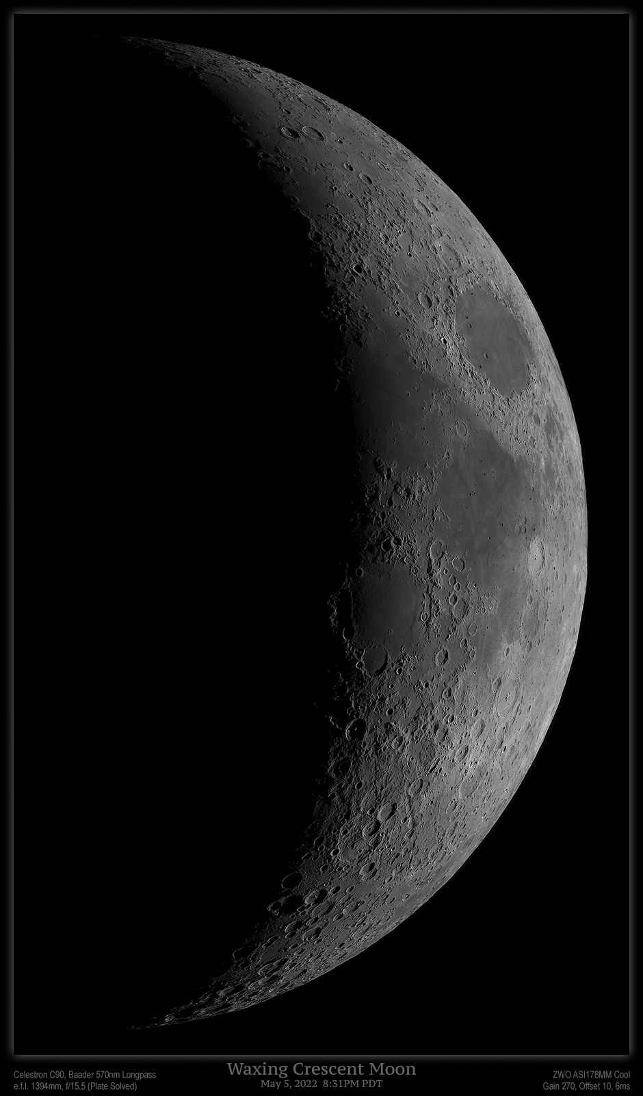 Crescent Moon with Celestron C90 And ZWO ASI178MM Cool (small)