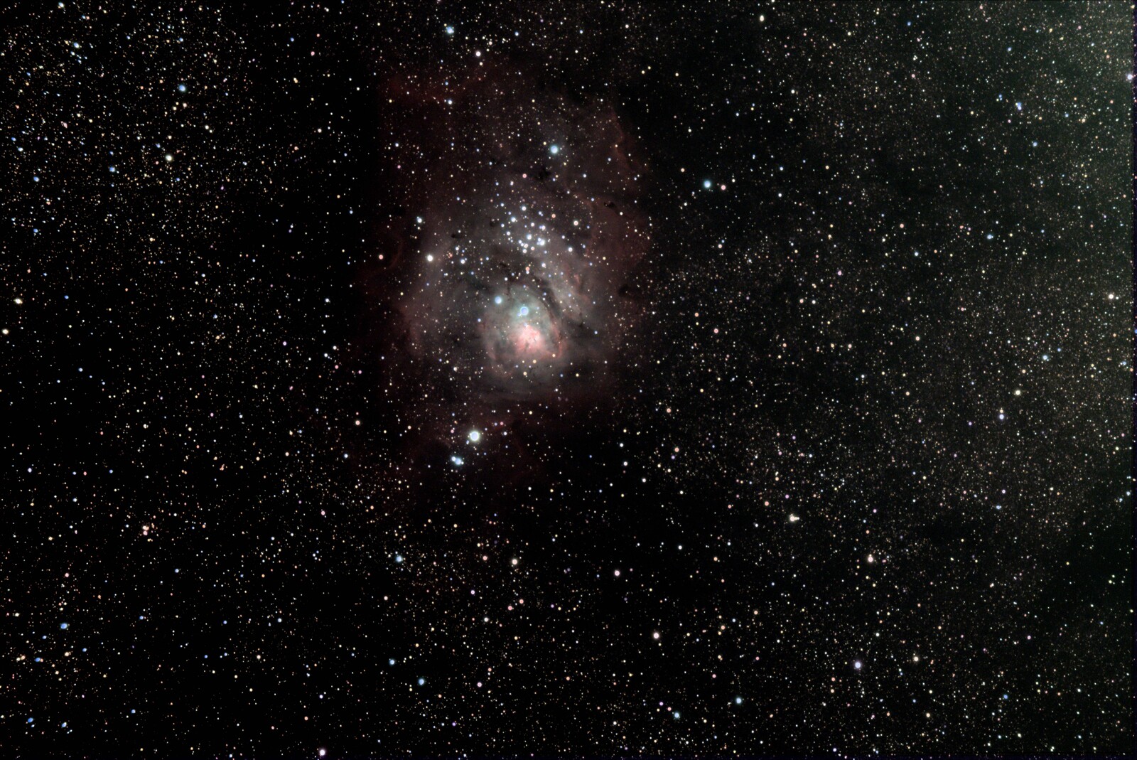 M8 Lagoon Nebula Raw Color 30 July 2021