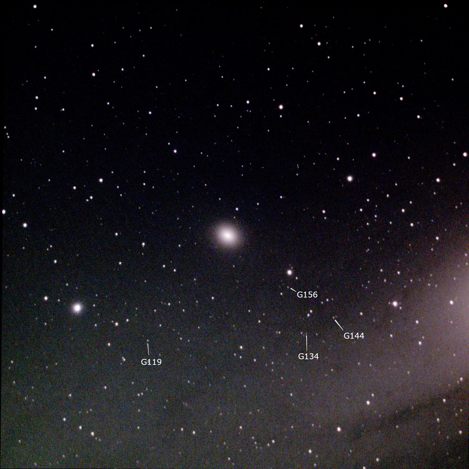 M32 and M31 Annotated