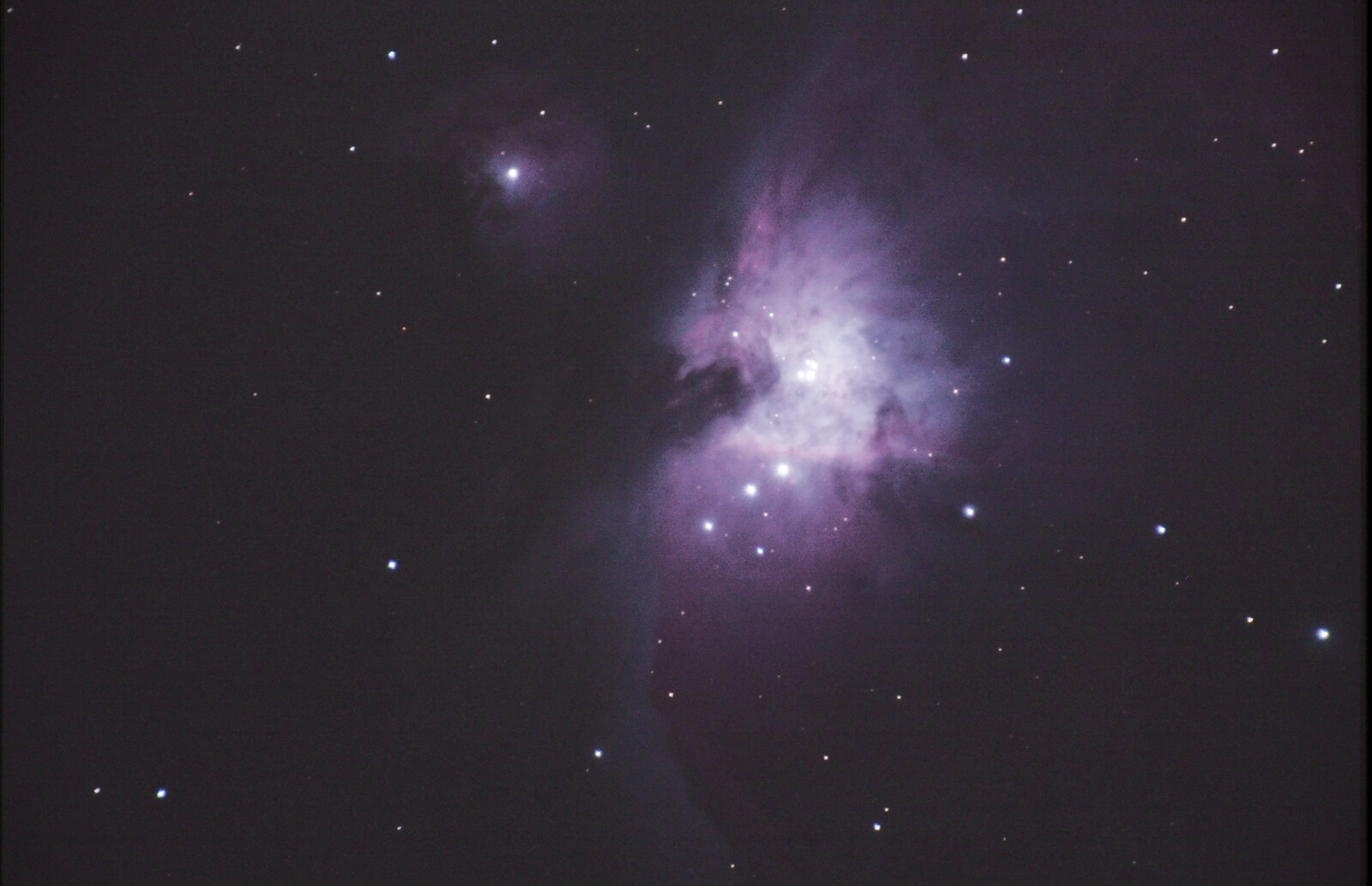Orion Nebula M42 10-10-21 15x10second Frames ISO 600 ES DHL 6" Mak-Newt f4.8 > parks 2x barlow >Oly E-pl5