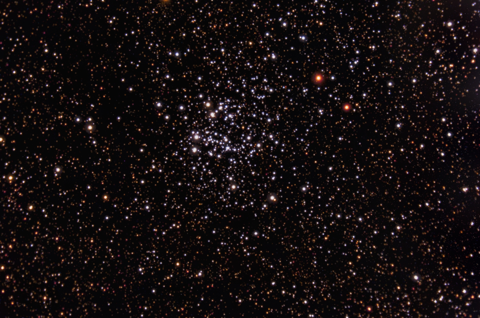 open cluster in Cass.: NGC 663 from September 24th 2016; 18x4min with C9.25 at 1520mm; guided with my eye and OAG, 12.5mm ocular