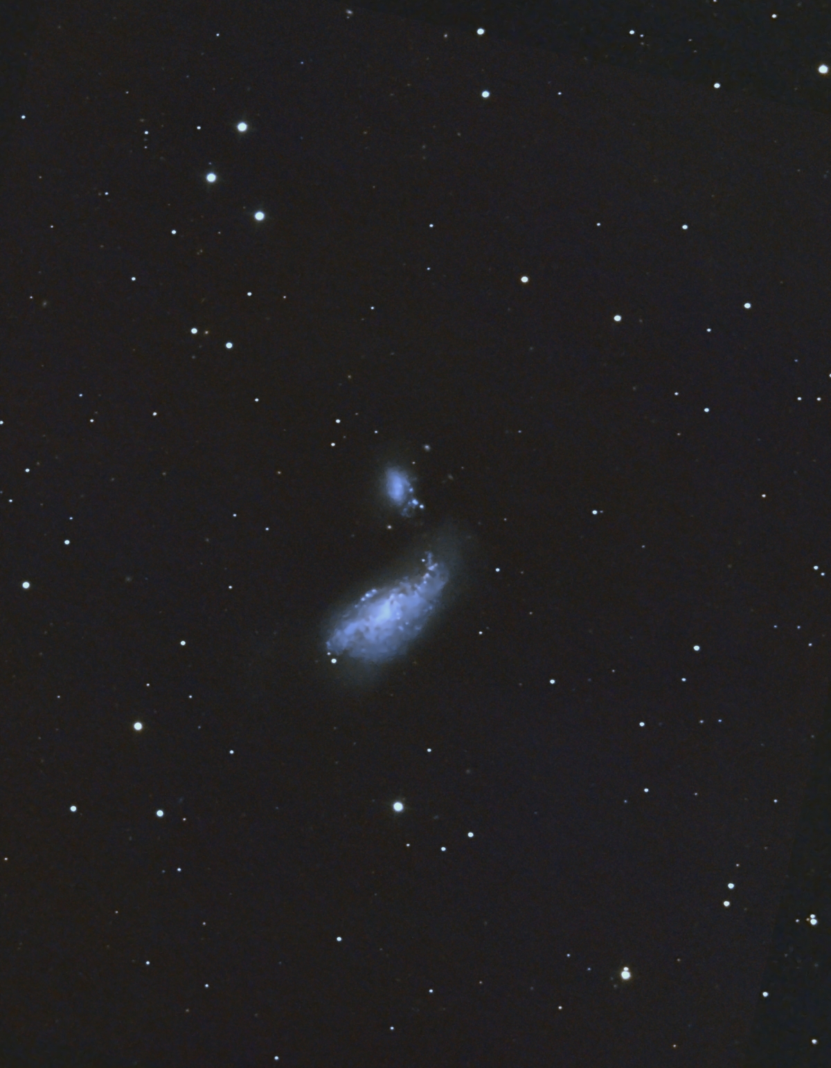 galaxies NGC 4490 4485 from April 20th, 2020; 200x32 sec; C9.25 at 1500mm, mod. Canon 77d; uv_ir filter;