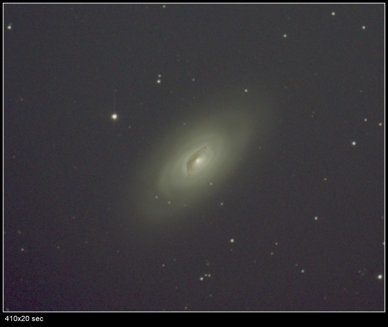 galaxy M64 from March 30th, 2019; 8" f/4 newtonian; mod. Canon 77d; 410x20sec; uv_ir filter
