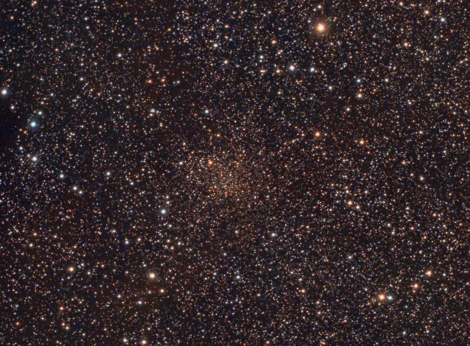 Trümpler 5 from January, 12th 2021 in monoceros; 80mm f/6 APO at 384 mm with IDAS V4-filter and mod. Canon 77d; only 120x30 sec;