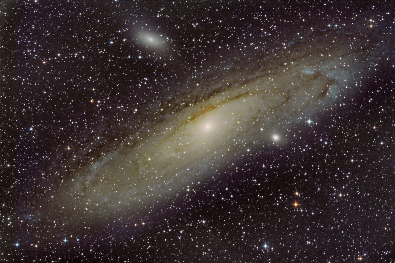 galaxy M31 from September 16th, 2017; 13x8min; 6" f/4 newtonian; Canon 750D; uv_ir filter;