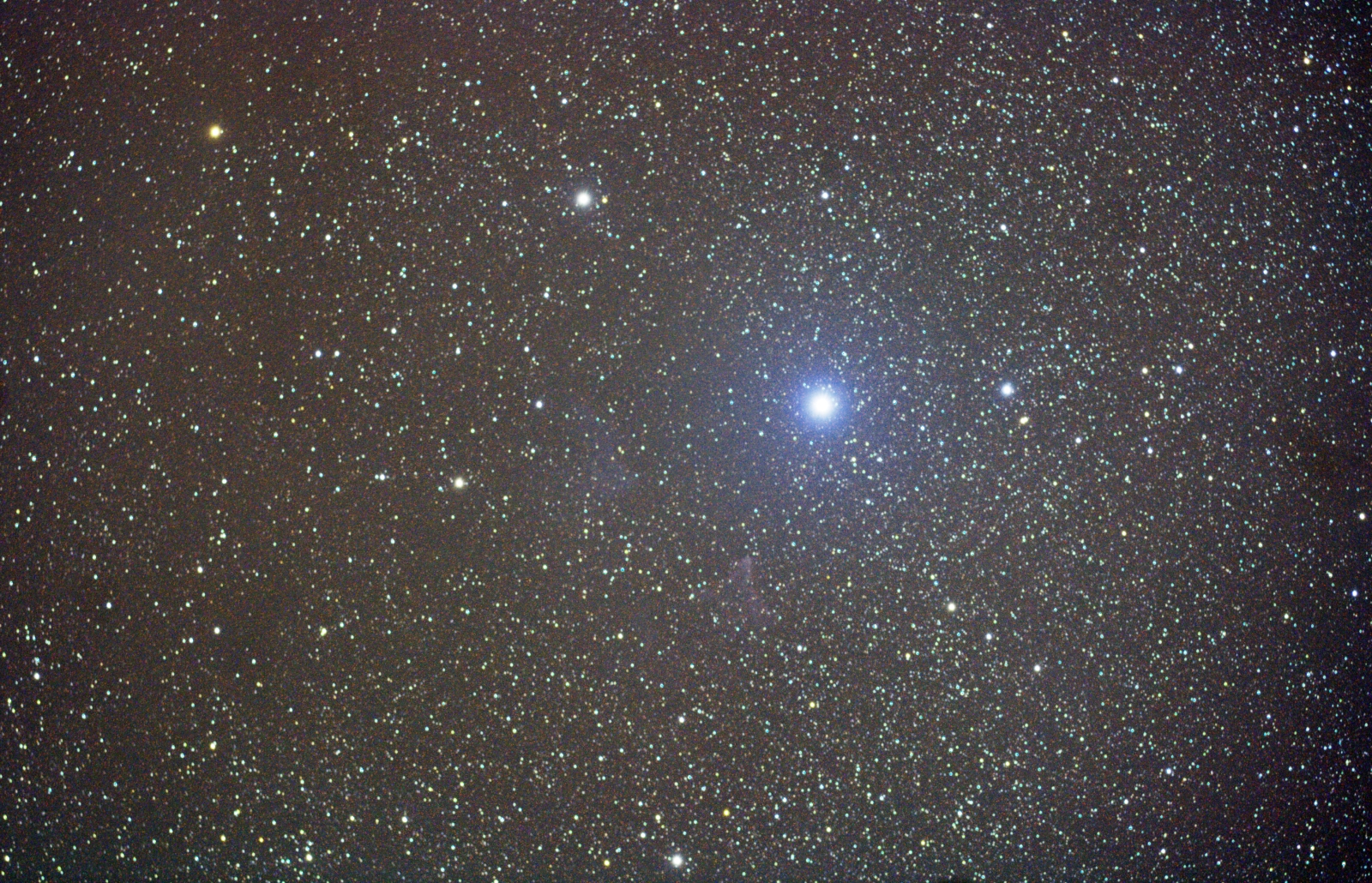 Gamma Cassiopeiae region from September 20th, 2012; ED 80 f/7 at 448mm; mod. Canon 1100d; exposure: 1x30min; no filter; manually guided with 12,5 mm ocular;