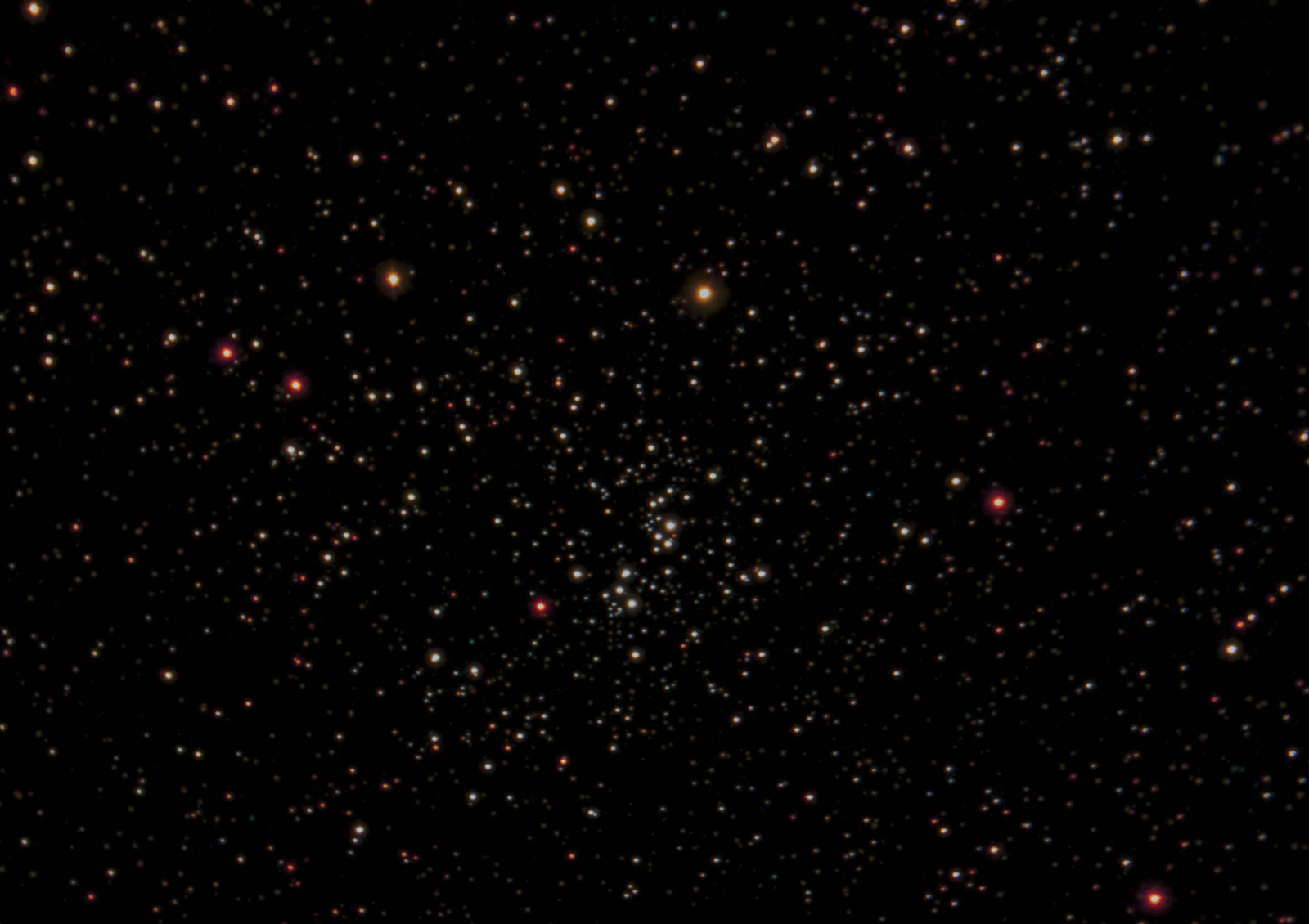 open cluster Chi = NGC 884 at 1520mm; only 6x30sec; from September 22nd, 2017; mod. Canon 1100d;