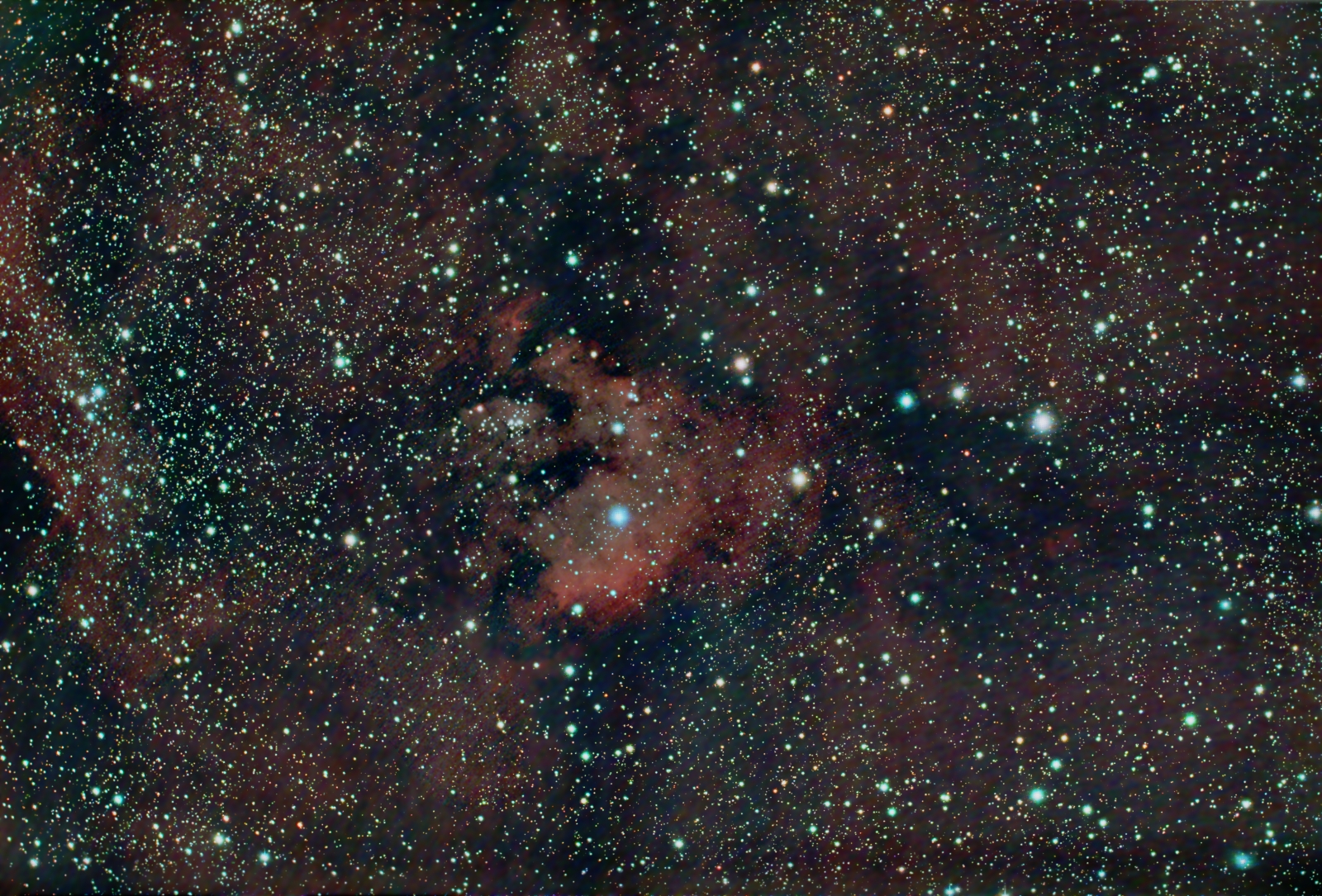 southern part of NGC 7822 from September 1st, 2022; 80mm f/6 APO at 384mm; mod. Canon 600d; IDAS V4 filter; 3h 8min; north is left;