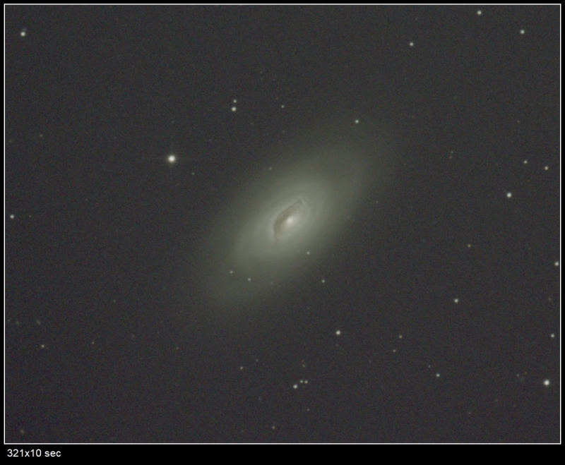 galaxy M64 from April 1st, 2019; 8" f/4 newtonian, mod. Canon77d; 321x10sec; uv_ir filter