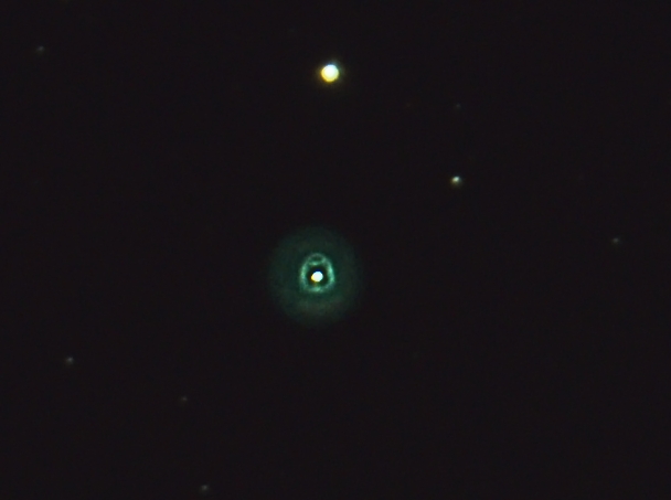 another byproduct from January 17th, 2023; NGC 2392 Eskimo nebula with C9.25 at 1500mm; mod. Canon 77d; only 28x4 sec; no filter; oh jeh, bad seeing...