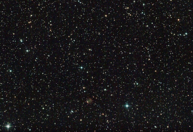 PN abell84 from august 14th, 2023; only 52x25sec between clouds; 6" f/4 Newtonian; mod. Canon 77d; Optolong l-pro; a crop; North = above left; bortle 6;