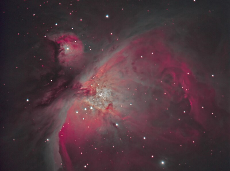 M 42 from February 8th, 2023; C9.25 at about 1525mm; mod. Canon 77d; 156x10sec + 41x1sec; no filter; I can tell you: nothing has changed, lol!