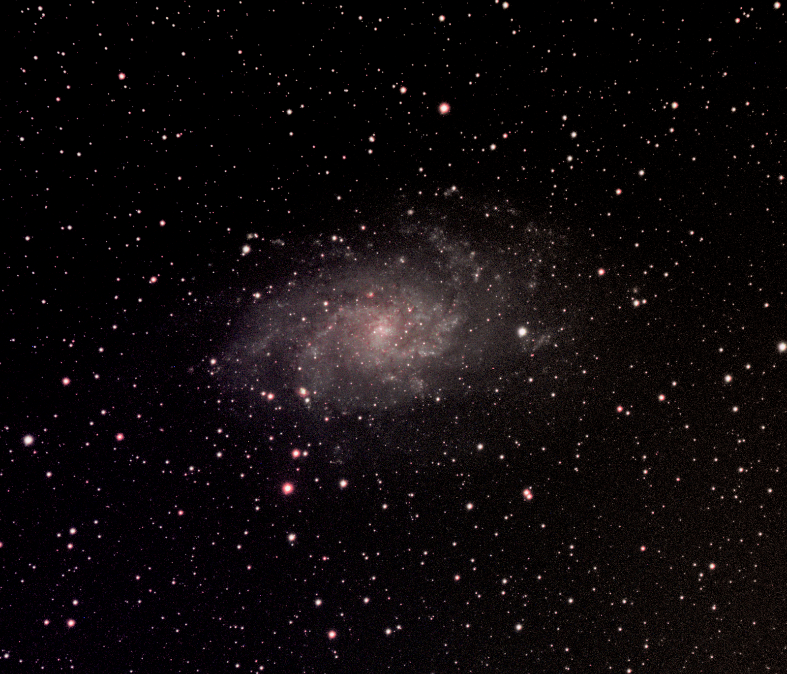 M33 with some color processing in GIMP