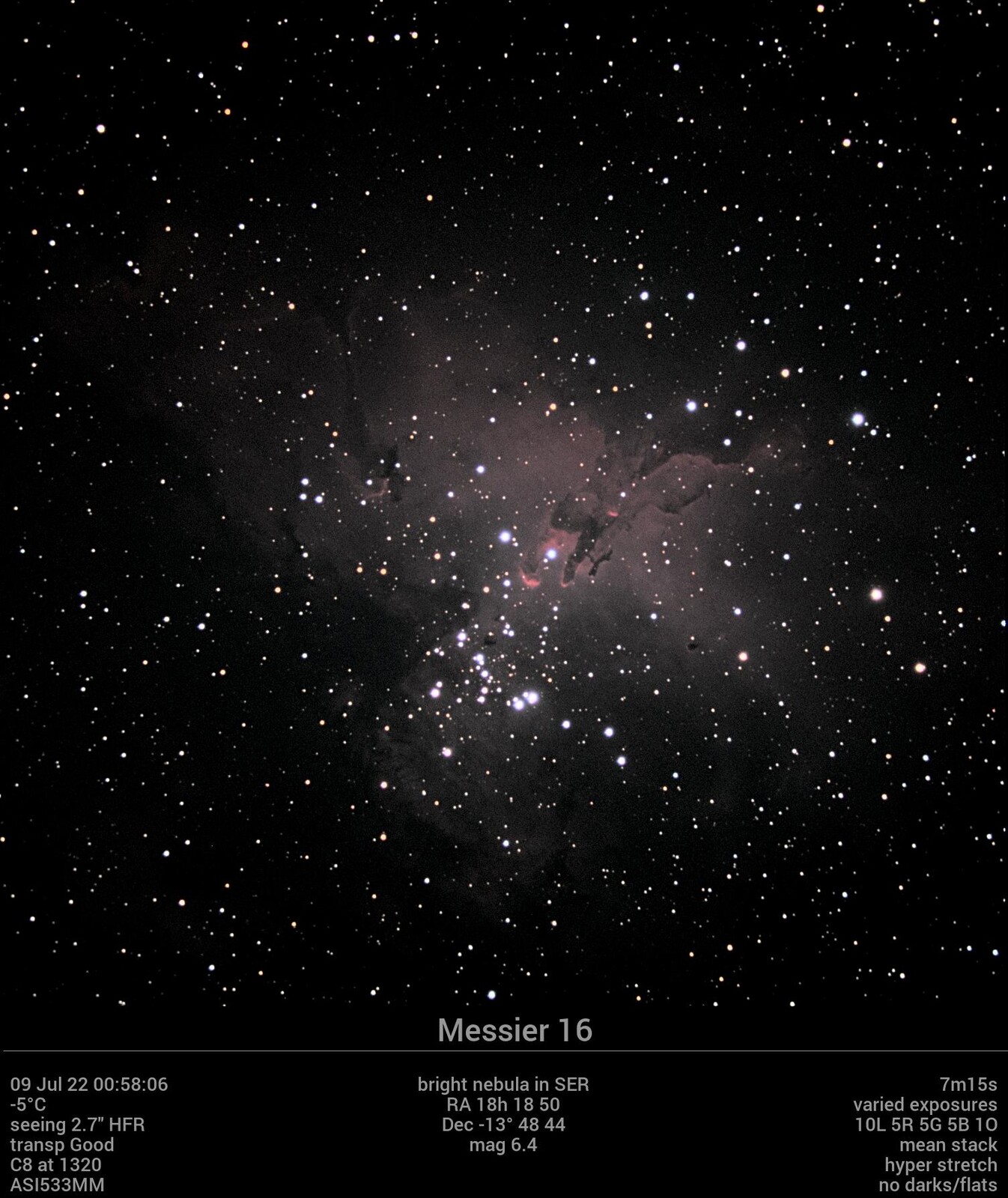 Messier 16 09Jul22 00 58 06 - LRGB view
