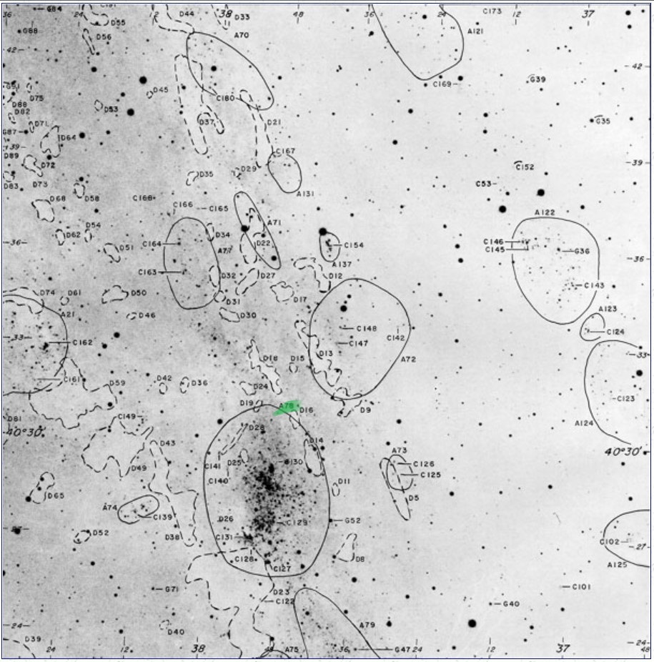 M31, BA 1 289 (HII with SA   Chart 3 from Atlas Of The Andromeda Galaxy)