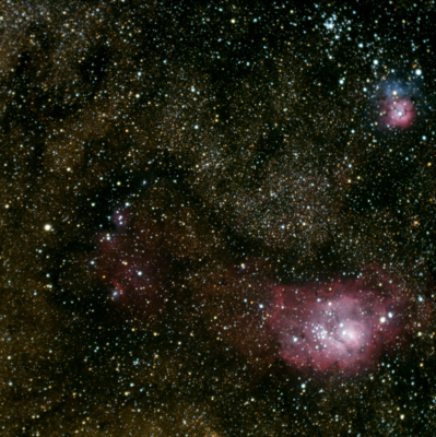 M8 - Lagoon Nebula, M20 - Trifid Nebula, M21
