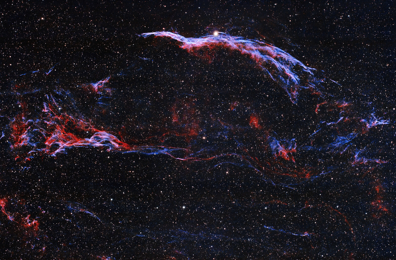 Cygnus Loop (Sh 2-103), Veil Nebula and NGC 6960