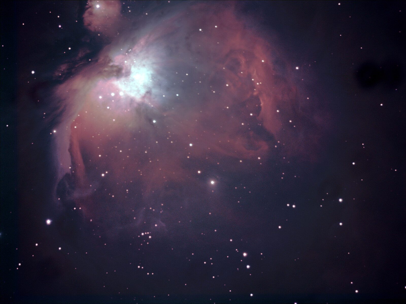 M42 C8>.63 reducer>Baader Contrast Booster> MALLENCAM DS10c - 100 25second frames  DSS Siril Paint.net