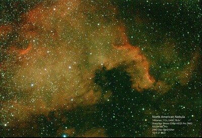 North American Nebula 14frames 112s G400 T8.0s