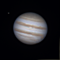CTerry's  jupiter1.tif processed with Registax  -  Gaussian, with medium sharpening, high  Contrast