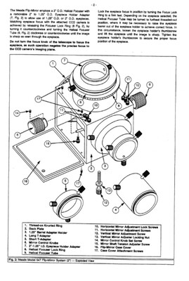 Meade 647 flip mirror system components   page 2 from Meade manual