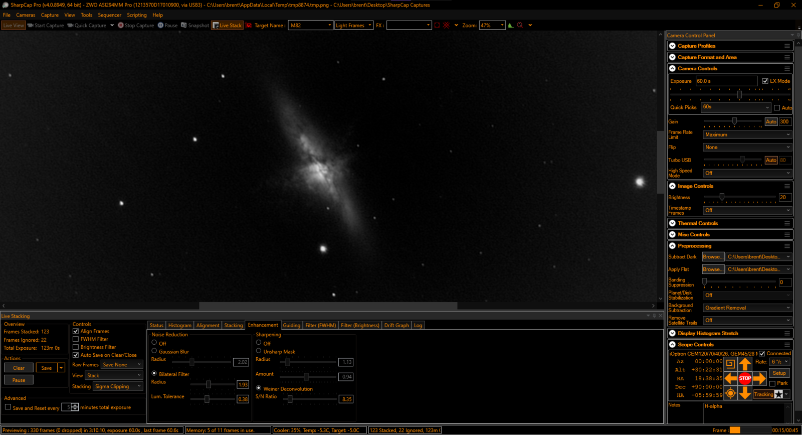 M82 (H alpha) Screenshot 2022 05 29 001314