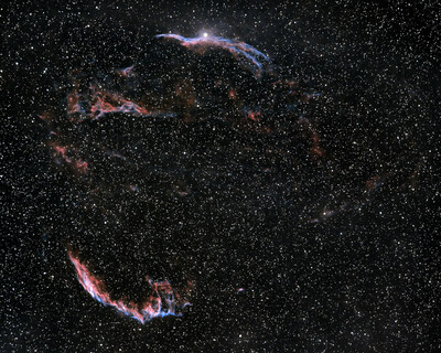 Cygnus Loop (Veil Nebula) Sharpless 103, NGC 6960, 6992, 6995, 6974, 6979, IC 1340 OG Edit