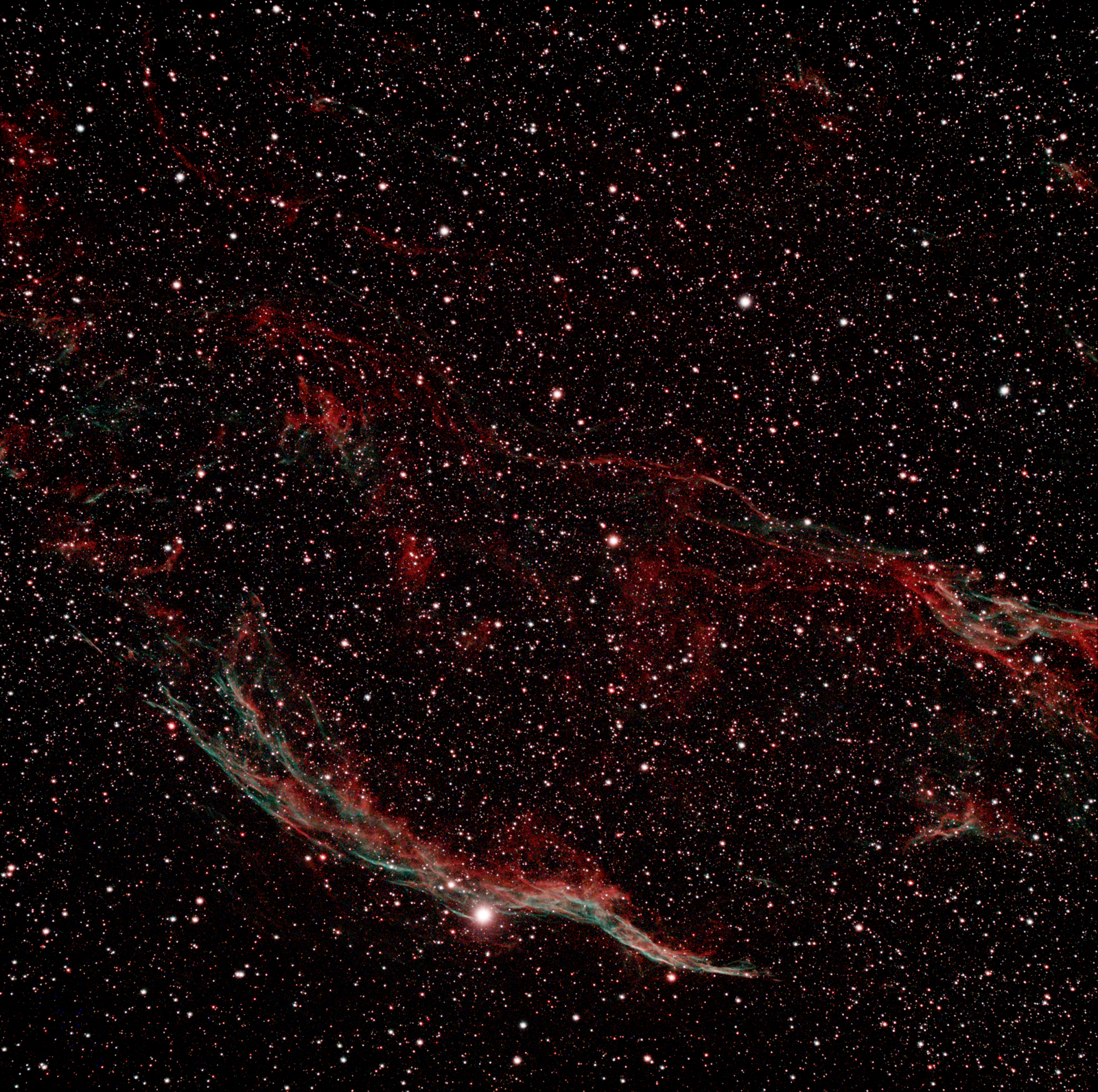NGC6960, Western Veil 46frames 2760s WithDisplayStretch