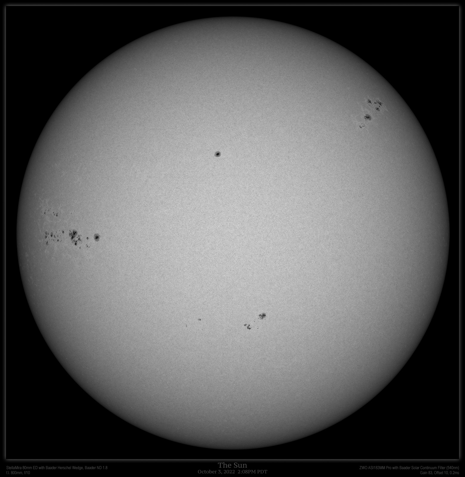 The Sun StellaMira 80mm ED Baader Herschel Wedge Continuum (medium)