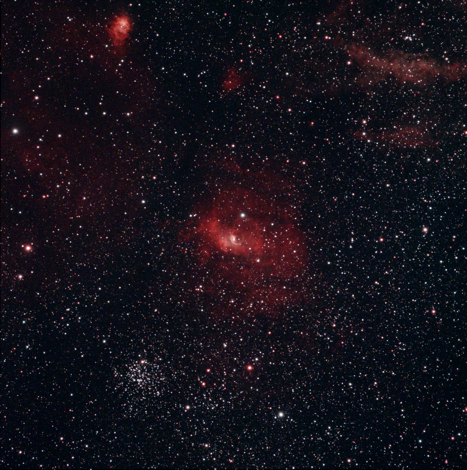 NGC7635 Stack 33frames 1980s (Contrast, noise)
