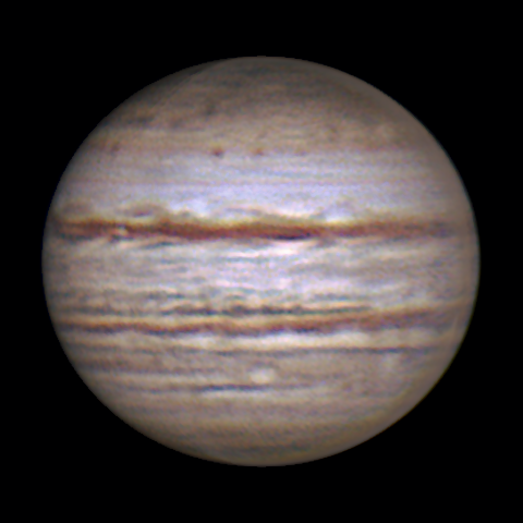 Jupiter 2022-10-04 0807.1   C8 Tv2xBarlow Ds10c  processed AS!3 Registax WinJuPos Gimp