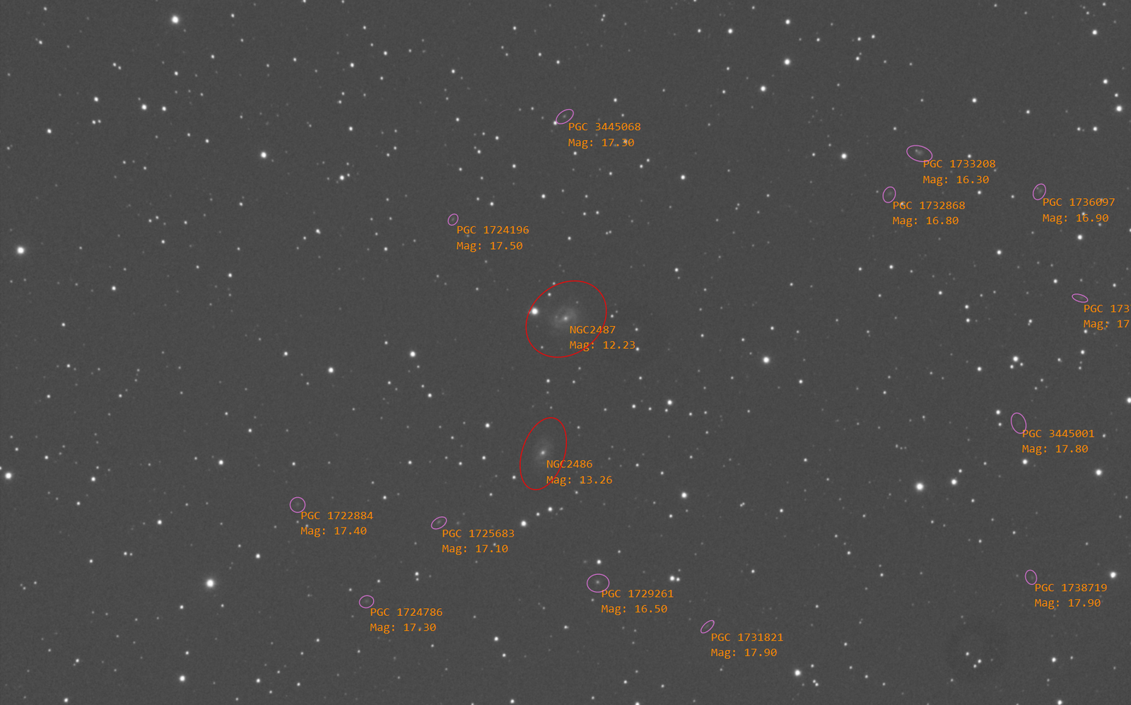 NGC2487 & Friends (Annotated)
