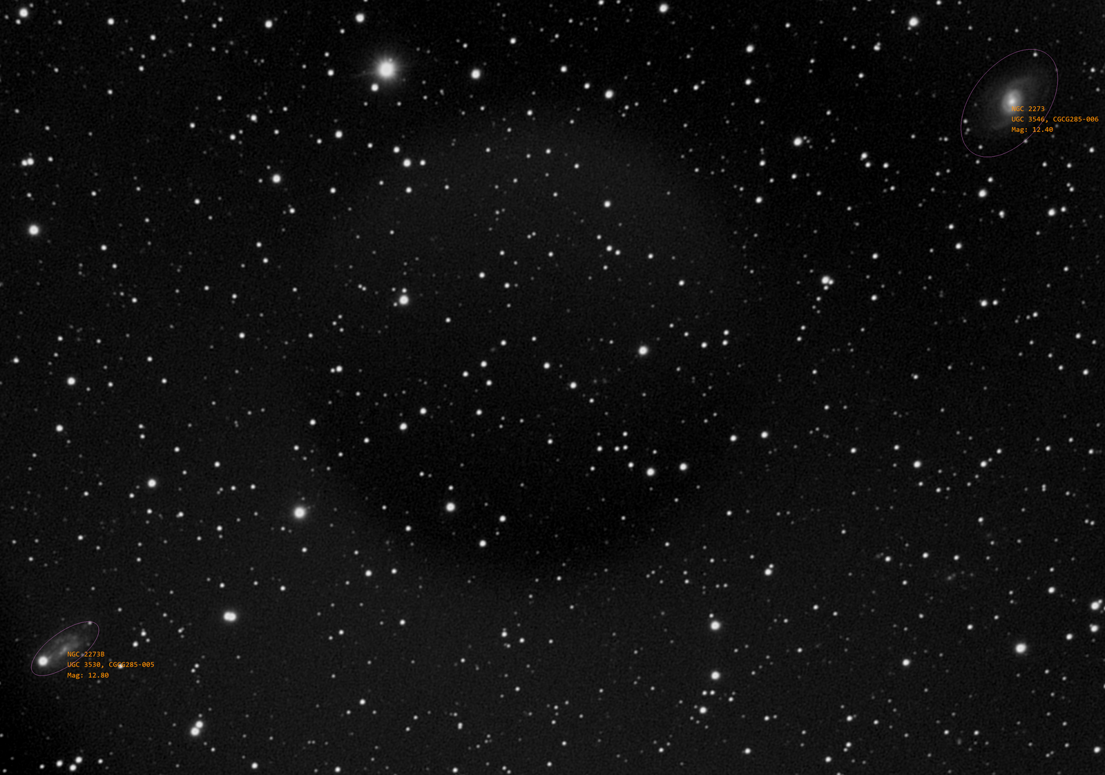 NGC2273, NGC2273B 89 frames 4005s (UV IR) WithAnnotations